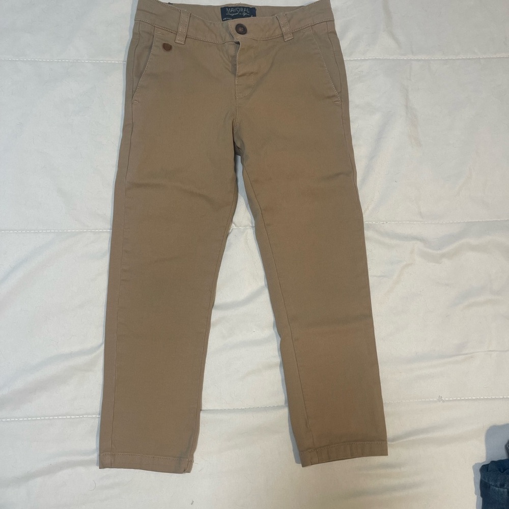 Mayoral Kids Tan Casual Pants